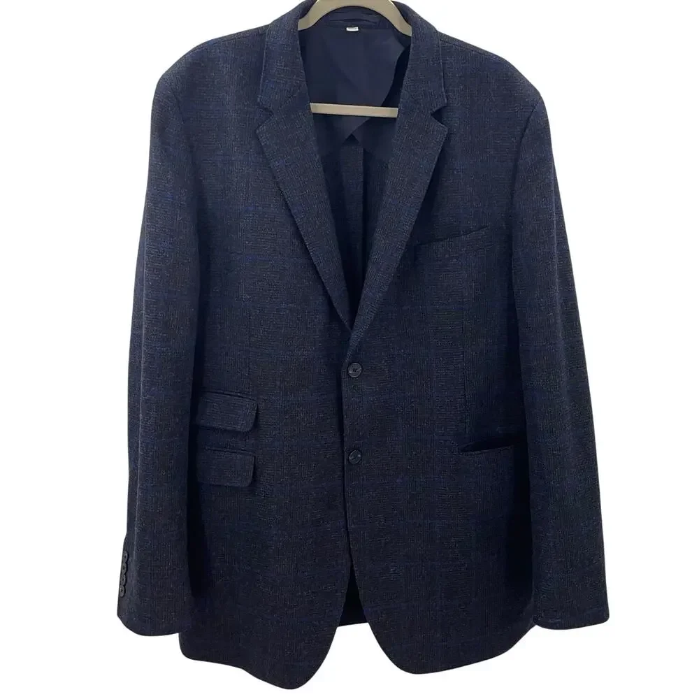 Boden x Abraham Moon Men’s Wool Blazer Suit Jacket Plaid 48L
